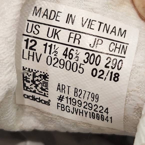 Adidas Adi-Ease Sneakers Casual White Marble Mens - Size 12 - Picture 6 of 7